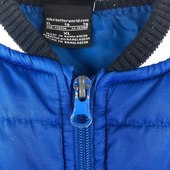 NIKE Athletic Blue Varsity Puffer Jacket Youth XL - Picture 9 of 12